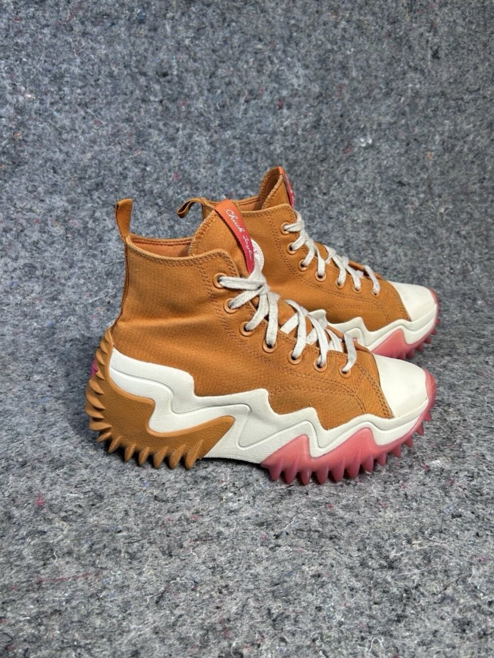 Converse Run Star Legacy CX High Top Rugged Sole Sneakers Rust Orange Size 7.5